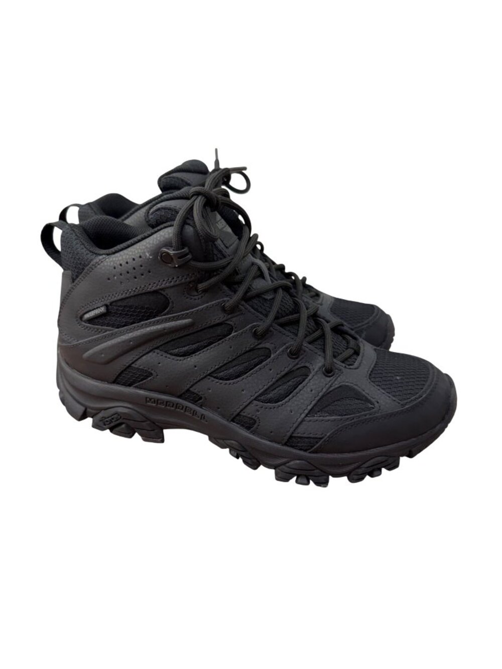 Merrell Mens Black Tactical Hiking Boots Size 9 Medium Leather & Mesh Upper